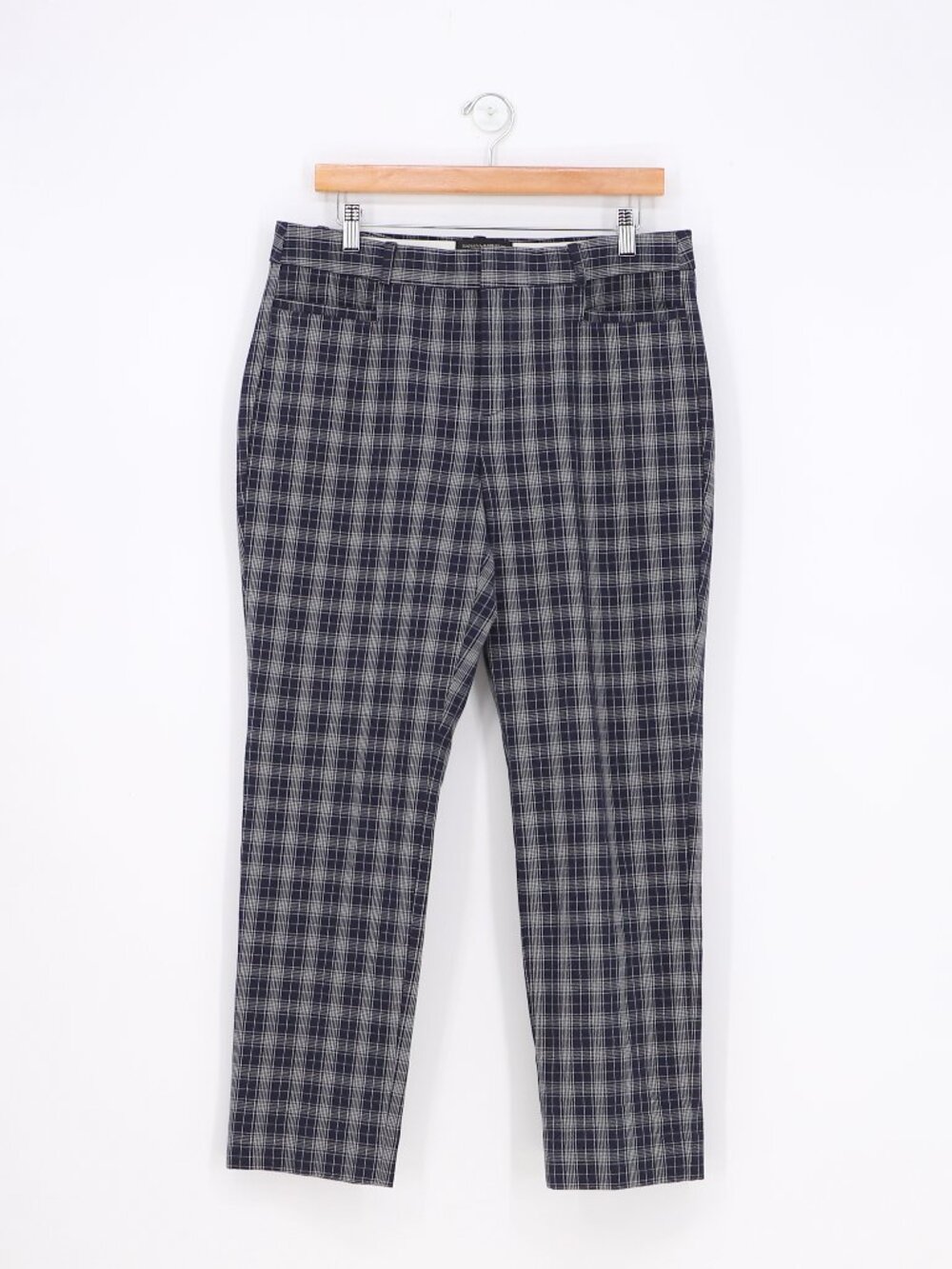 BANANA REPUBLIC Sloan Ankle Pants Navy Plaid Size 10